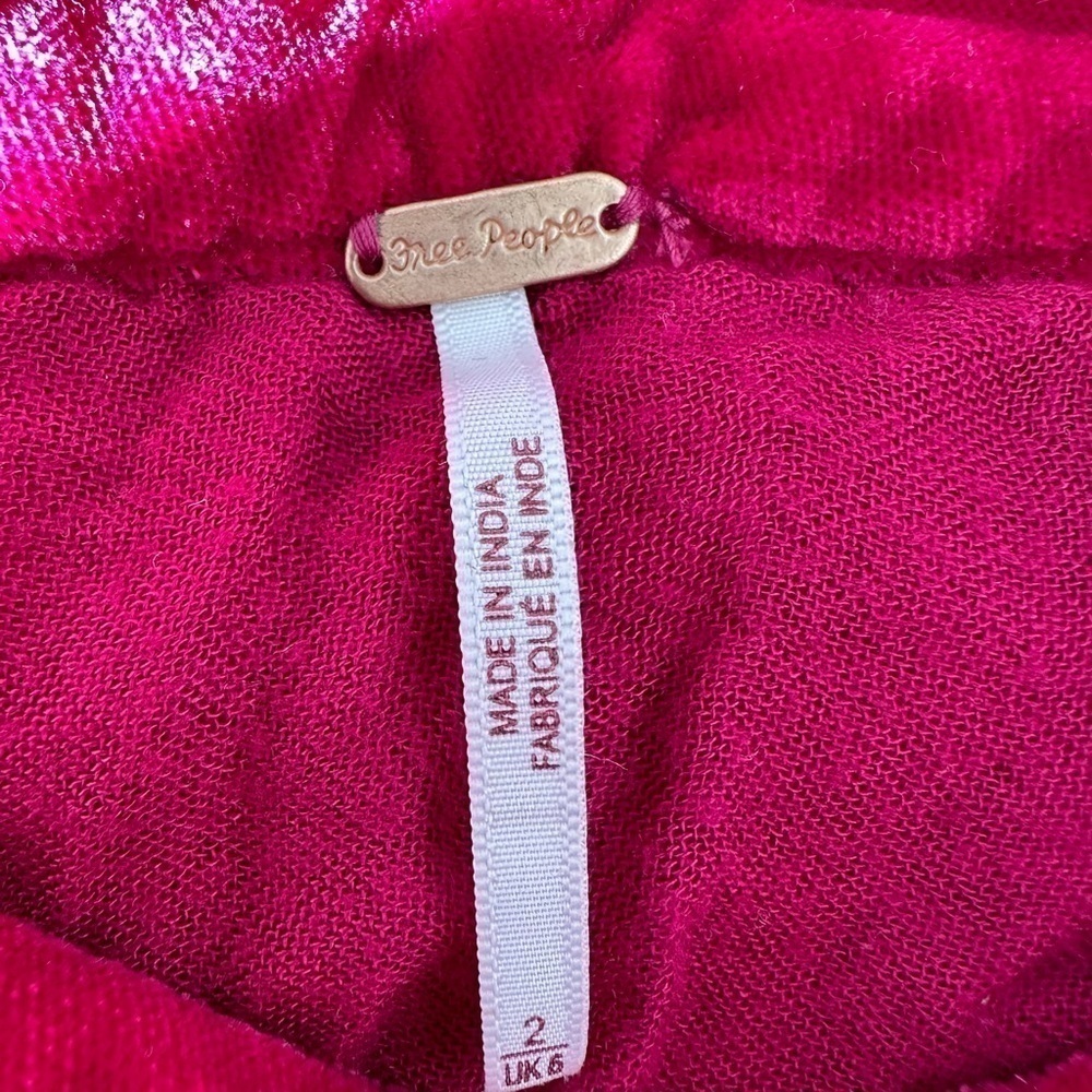 FINAL SALE Free People Vivienne Velvet Ruched Cinched Mini Skirt Rose Hypnotic 2 - Picture 4 of 7